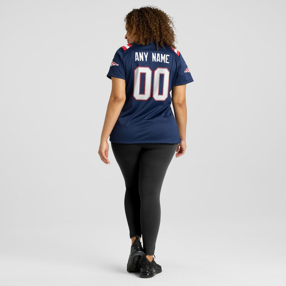 New England Patriots Women's Custom Game Jersey - Navy Jerseys