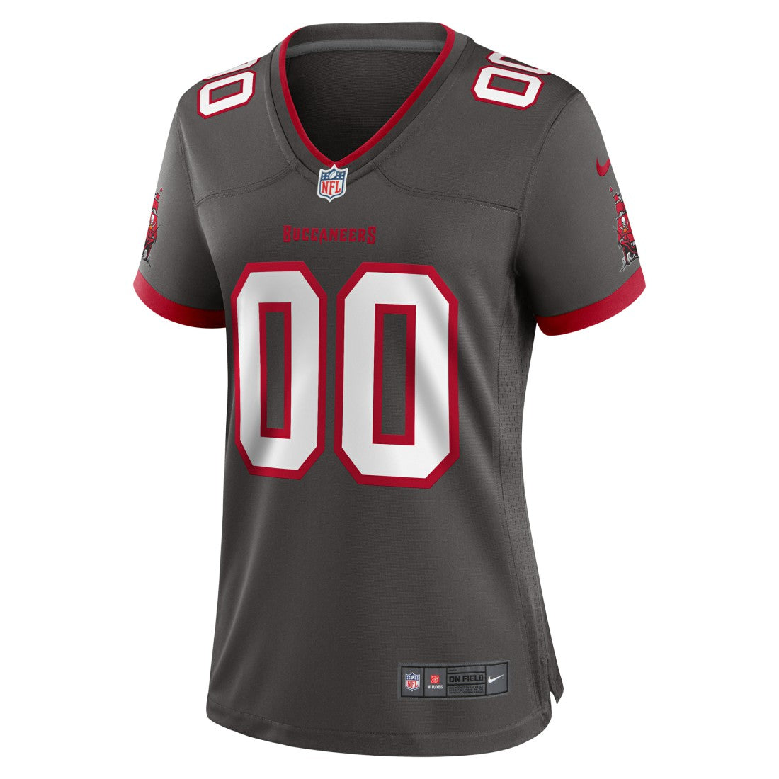 Tampa Bay Buccaneers Women's Alternate Custom Game Jersey - Pewter Jerseys