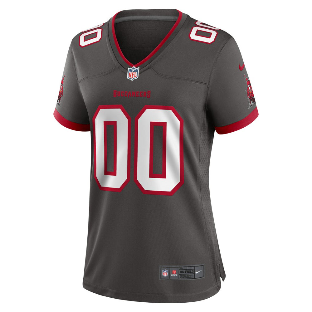 Tampa Bay Buccaneers Women's Alternate Custom Game Jersey - Pewter Jerseys