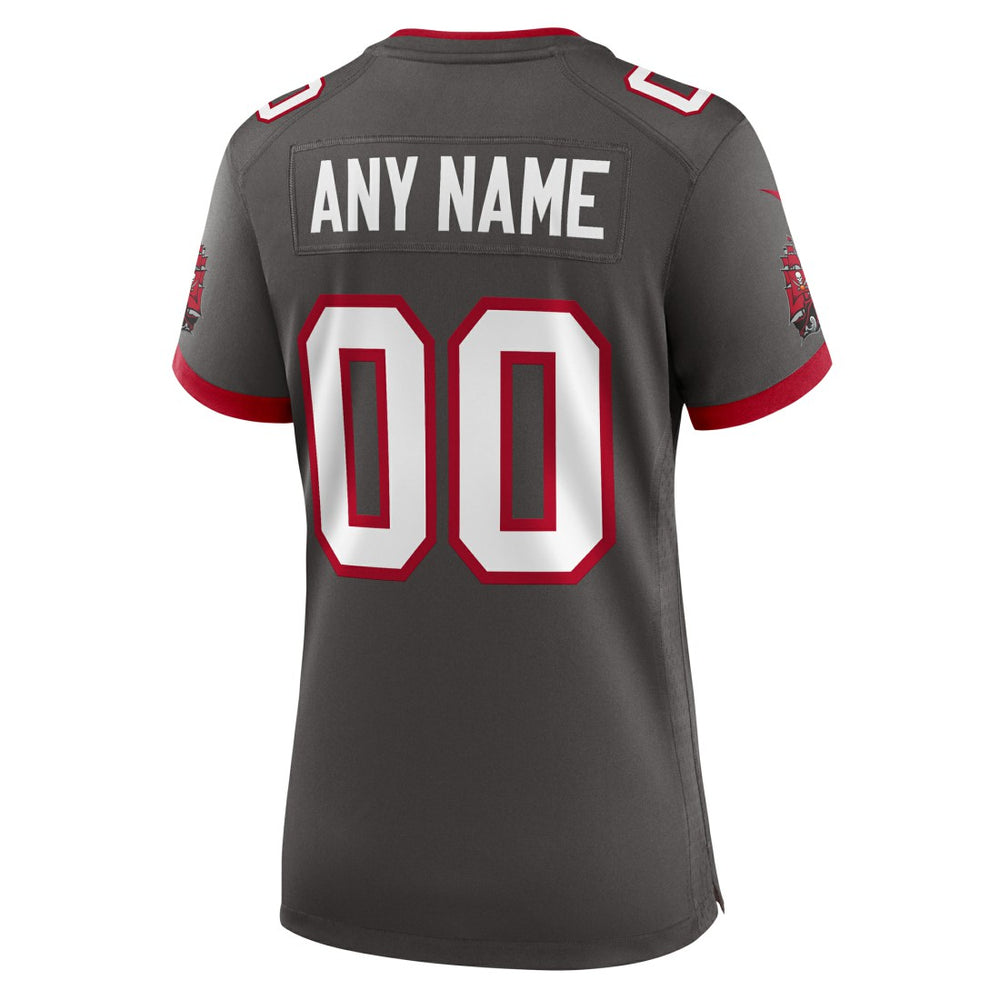 Tampa Bay Buccaneers Women's Alternate Custom Game Jersey - Pewter Jerseys