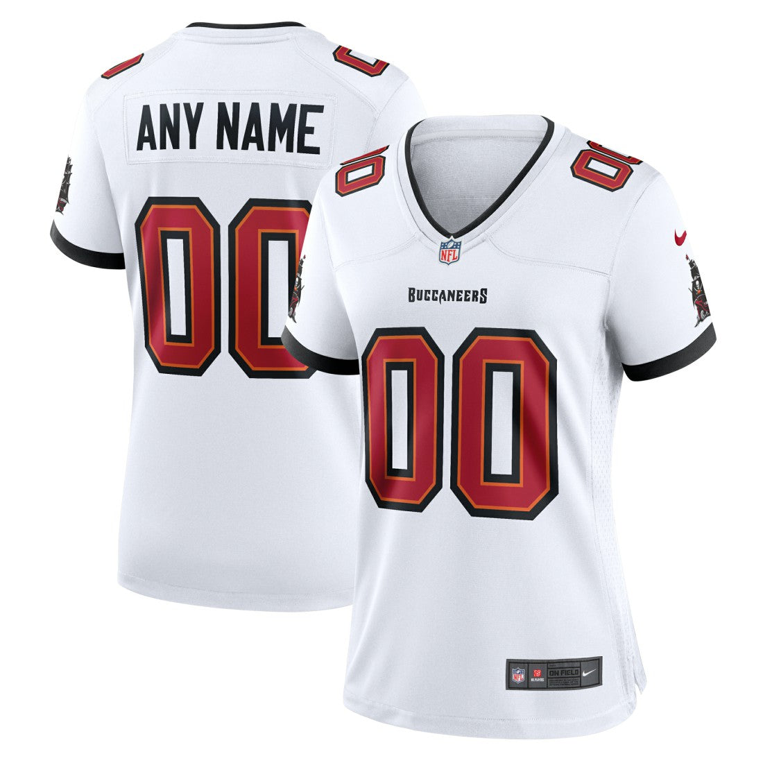 Tampa Bay Buccaneers Women's Custom Game Jersey - White Jerseys
