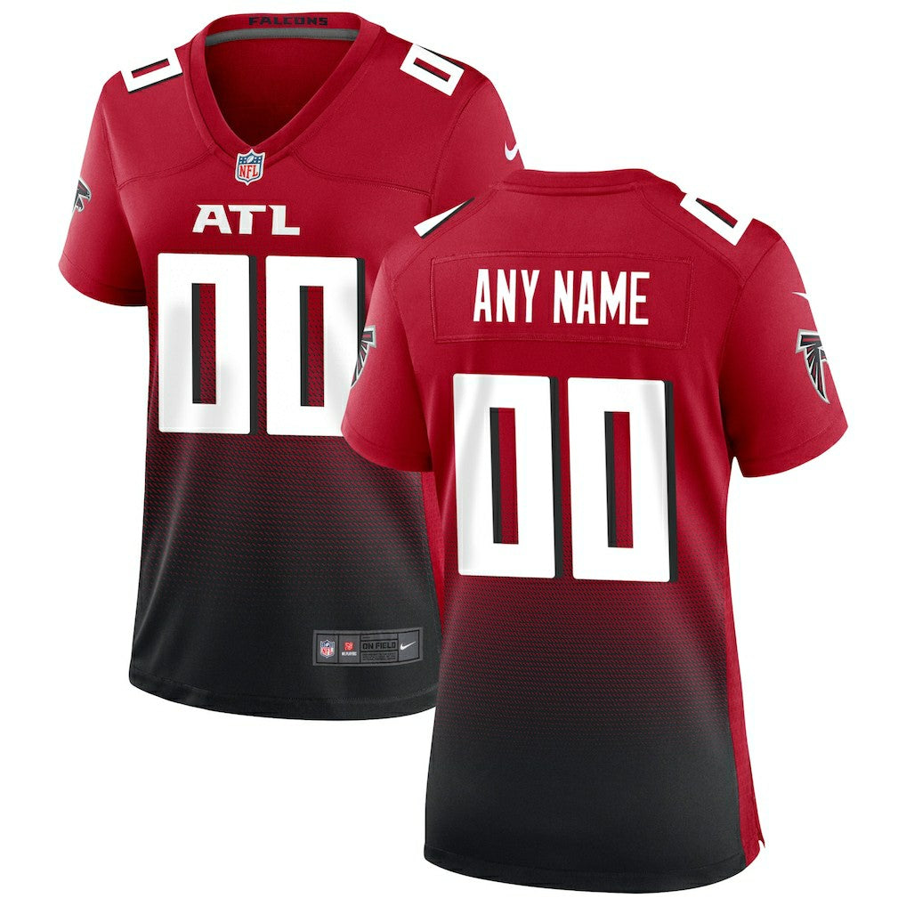 Atlanta Falcons Women's Alternate Custom Game Jersey - Red Jerseys