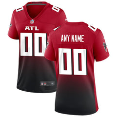 Atlanta Falcons Women's Alternate Custom Game Jersey - Red Jerseys