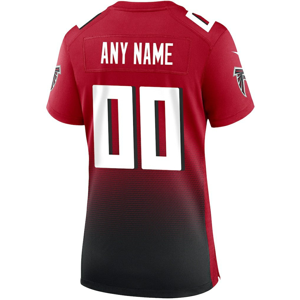 Atlanta Falcons Women's Alternate Custom Game Jersey - Red Jerseys
