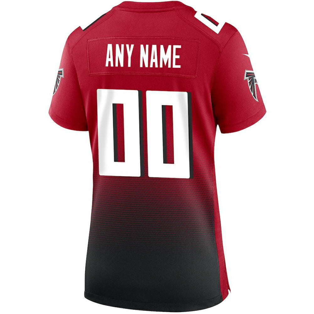 Atlanta Falcons Women's Alternate Custom Game Jersey - Red Jerseys
