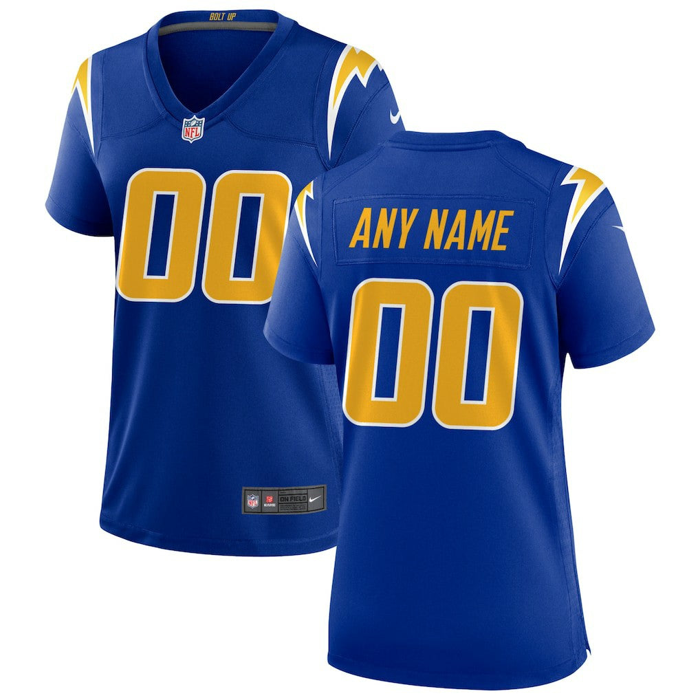 Los Angeles Chargers Women's Alternate Custom Game Jersey - Royal Jerseys