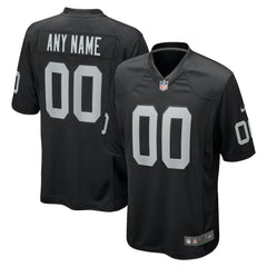 Las Vegas Raiders Youth Custom Game Jersey - Black Jerseys