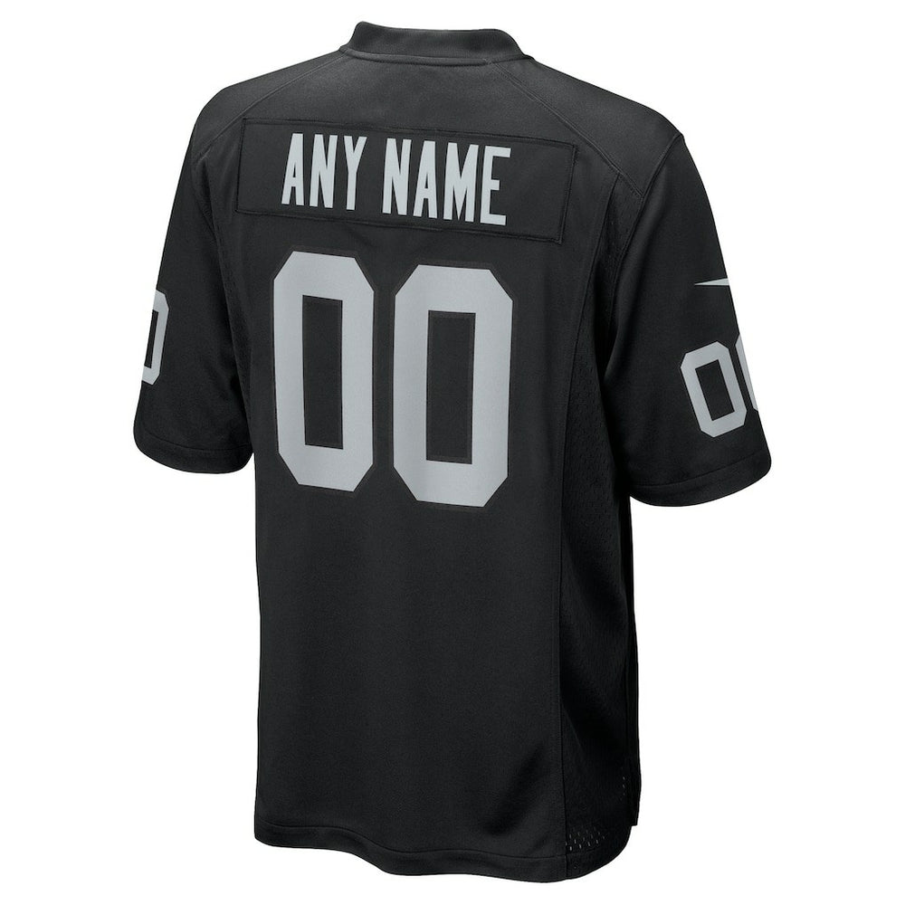 Las Vegas Raiders Youth Custom Game Jersey - Black Jerseys