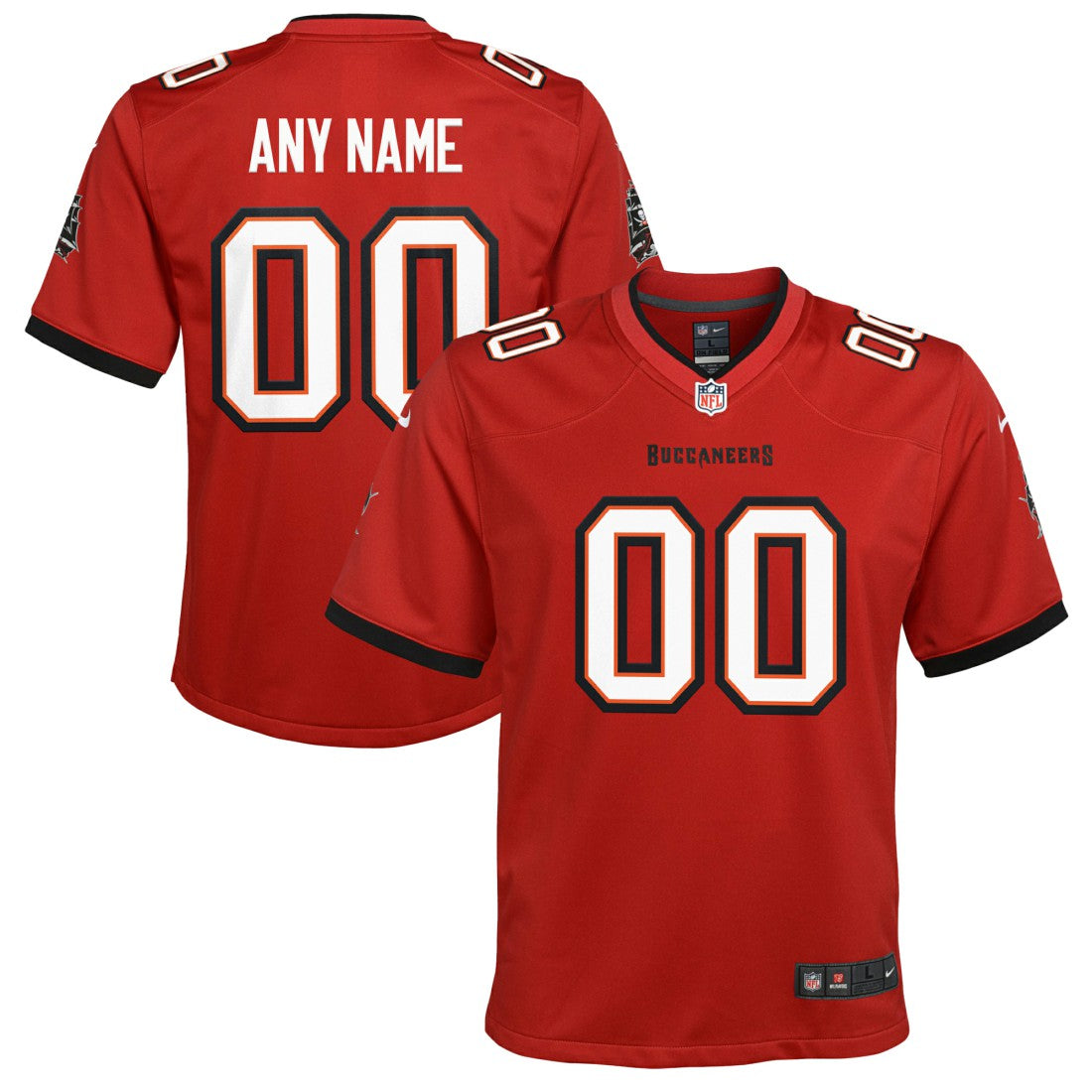 Tampa Bay Buccaneers Youth Custom Game Jersey - Red Jerseys