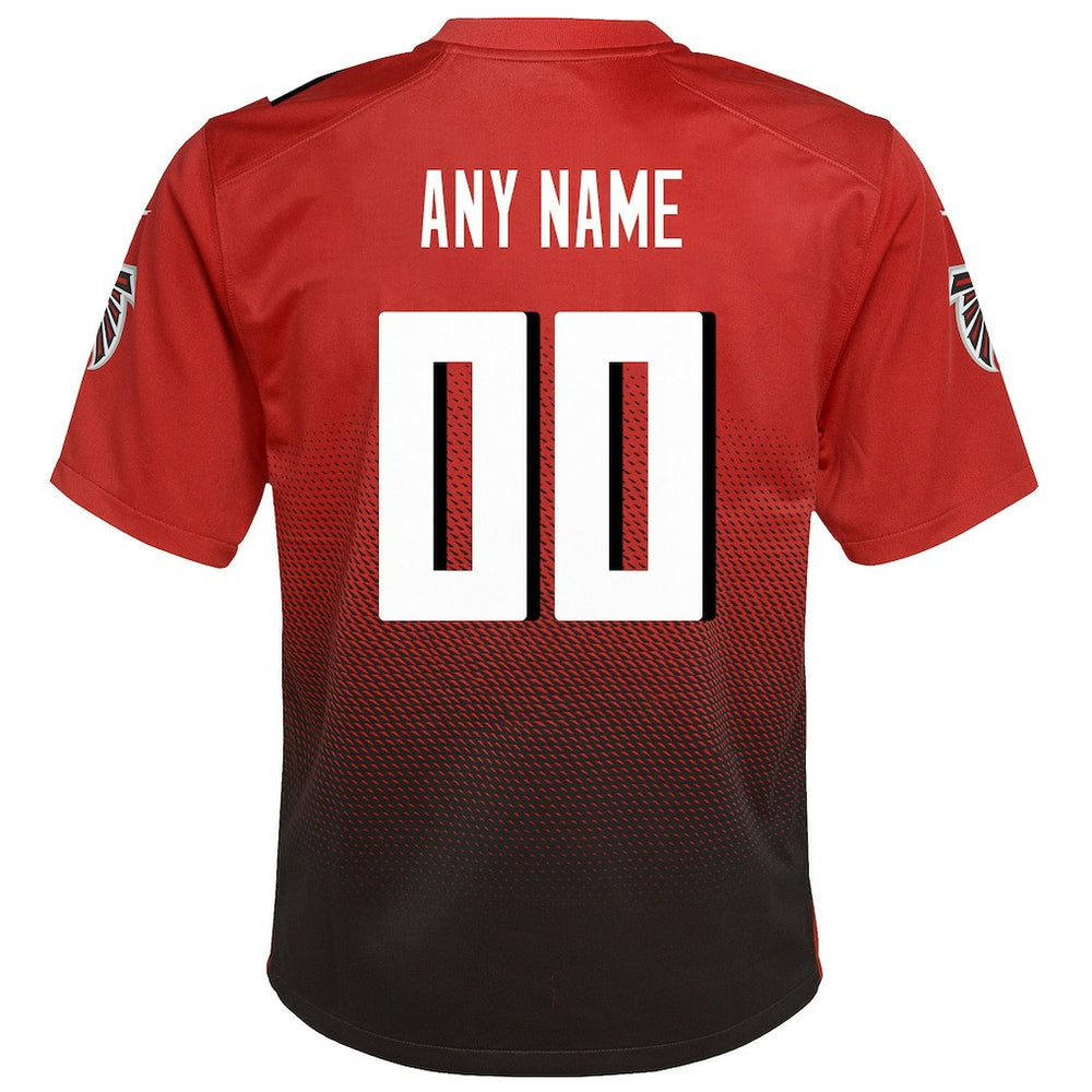 Atlanta Falcons Youth Alternate Custom Game Jersey - Red Jerseys