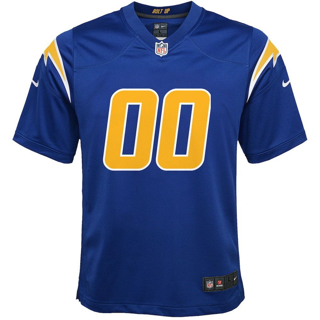 Los Angeles Chargers Youth Alternate Custom Game Jersey - Royal Jerseys