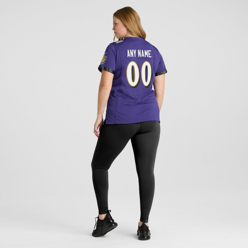Baltimore Ravens Women's Custom Game Jersey - Purple Jerseys