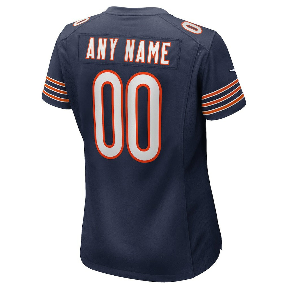 Chicago Bears Women's Custom Game Jersey - Navy Jerseys