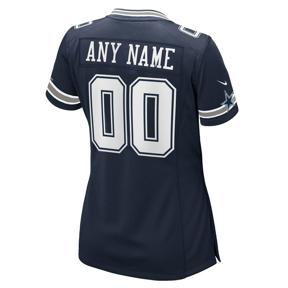 Dallas Cowboys Women's Custom Game Jersey - Navy Jerseys