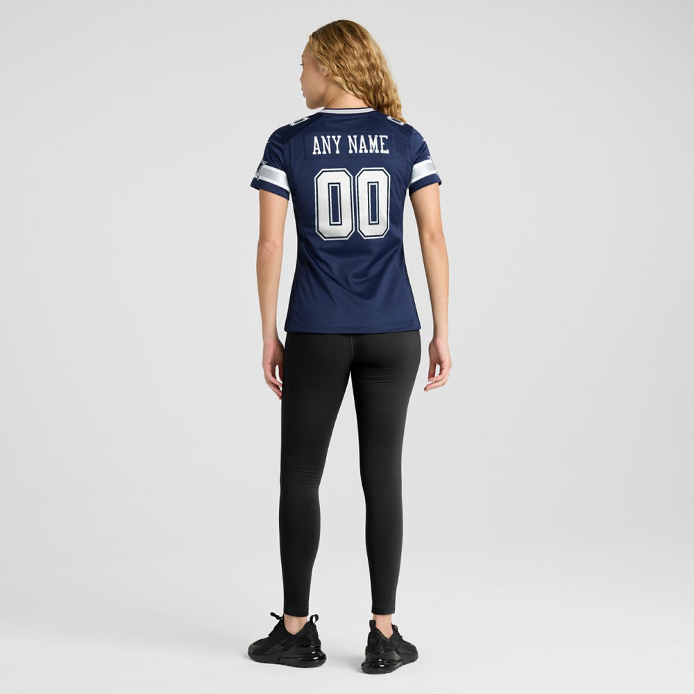 Dallas Cowboys Women's Custom Game Jersey - Navy Jerseys