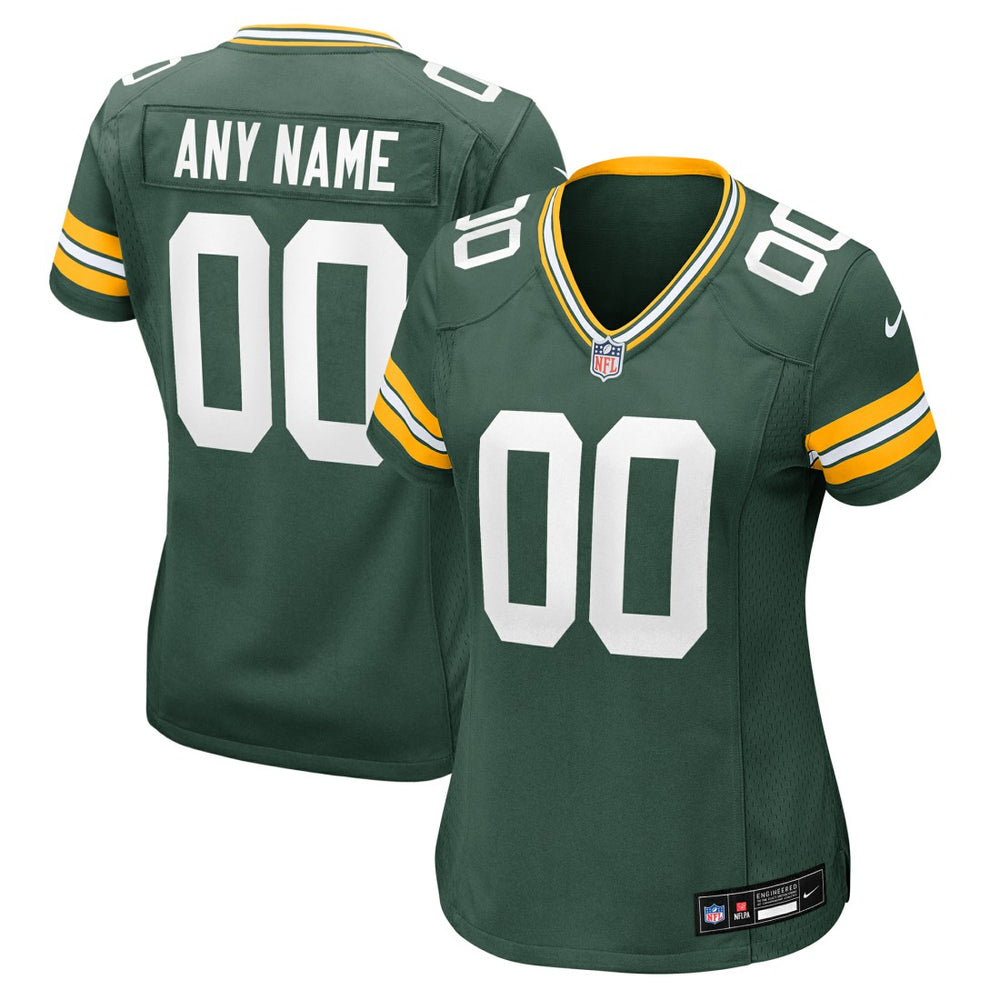 Green Bay Packers Women's Custom Game Jersey - Green Jerseys