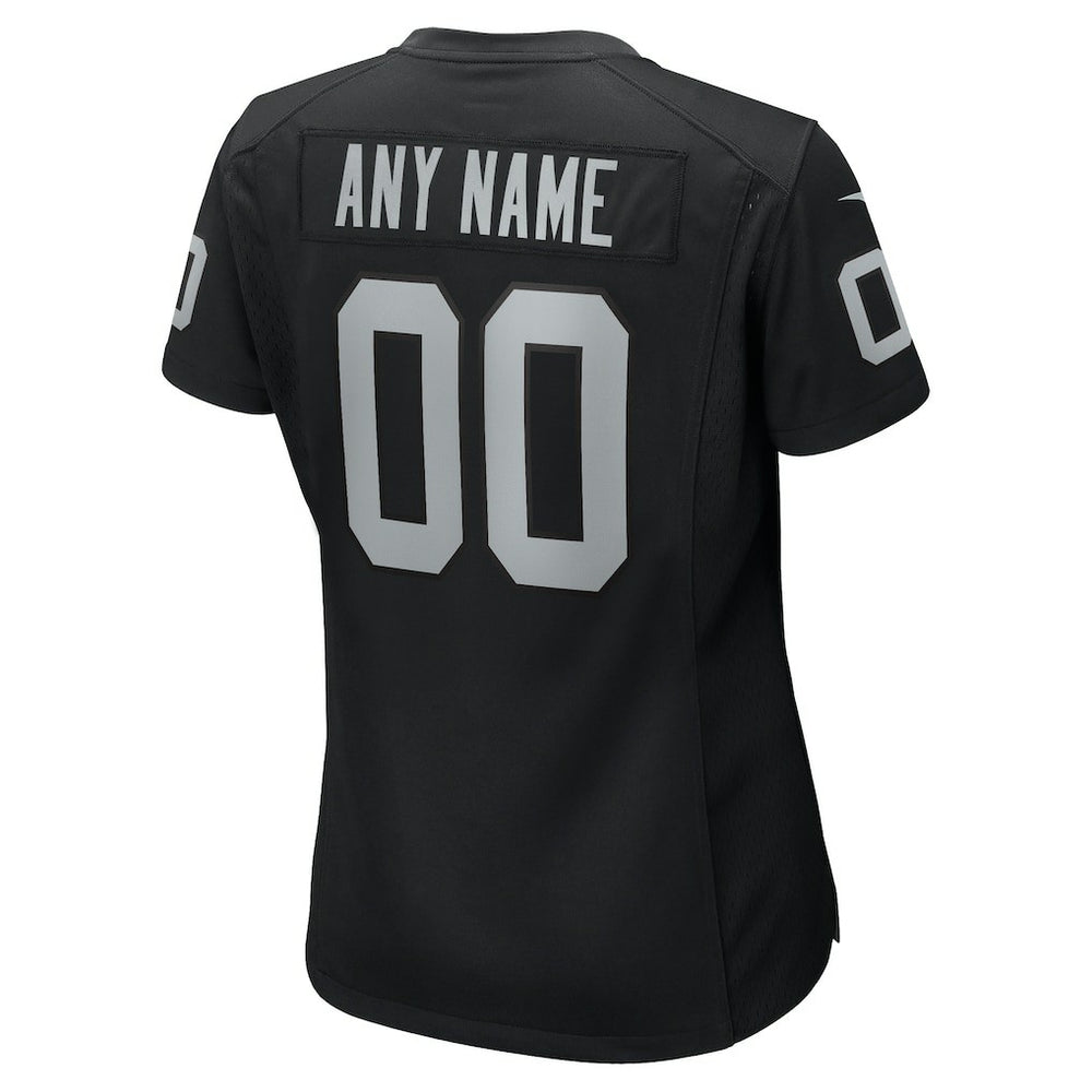 Las Vegas Raiders Women's Custom Game Jersey - Black Jerseys