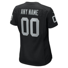 Las Vegas Raiders Women's Custom Game Jersey - Black Jerseys