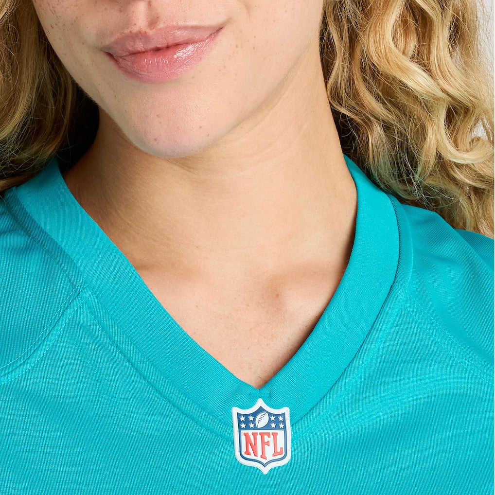 Miami Dolphins Women's Custom Game Jersey - Aqua Jerseys