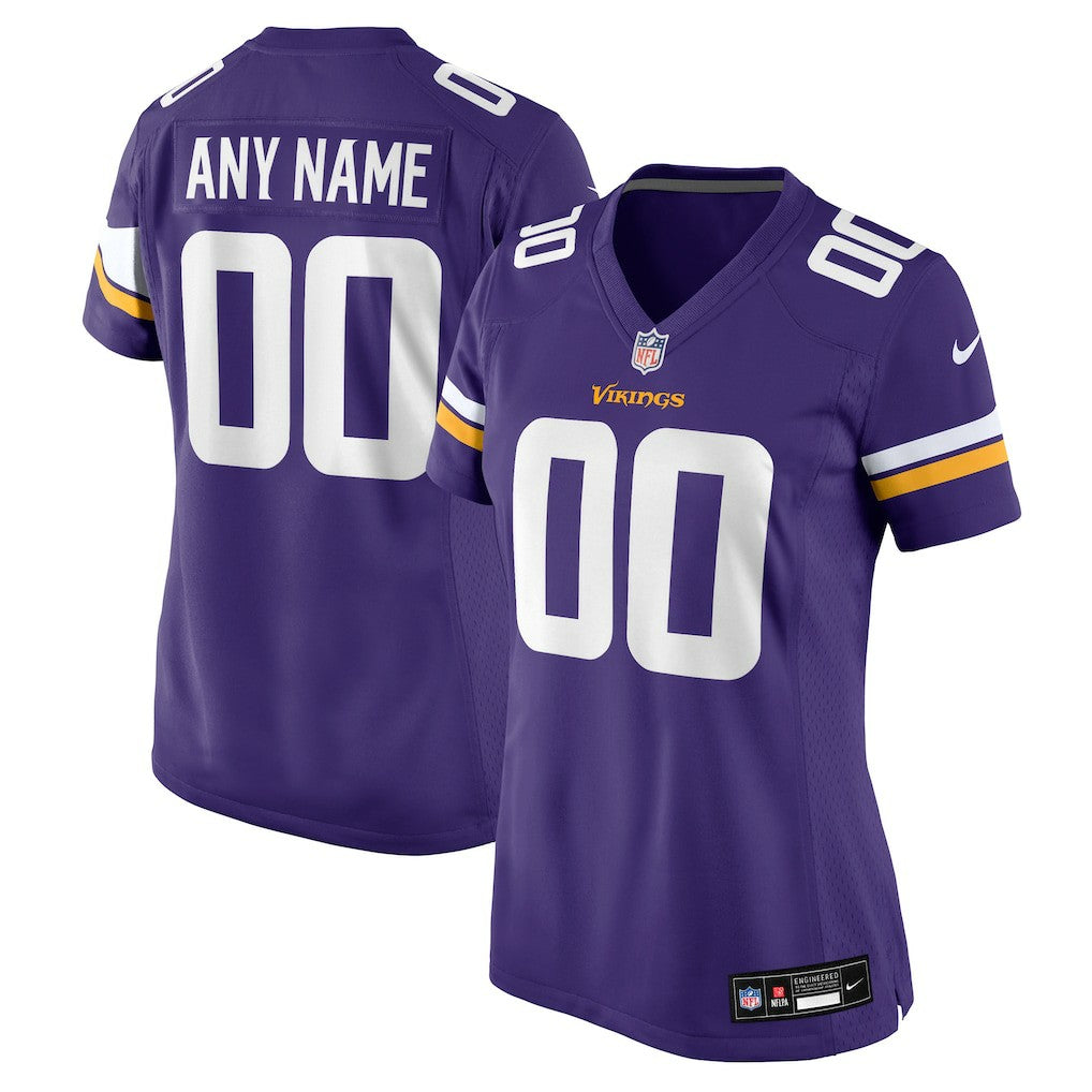 Minnesota Vikings Women's Custom Game Jersey - Purple Jerseys