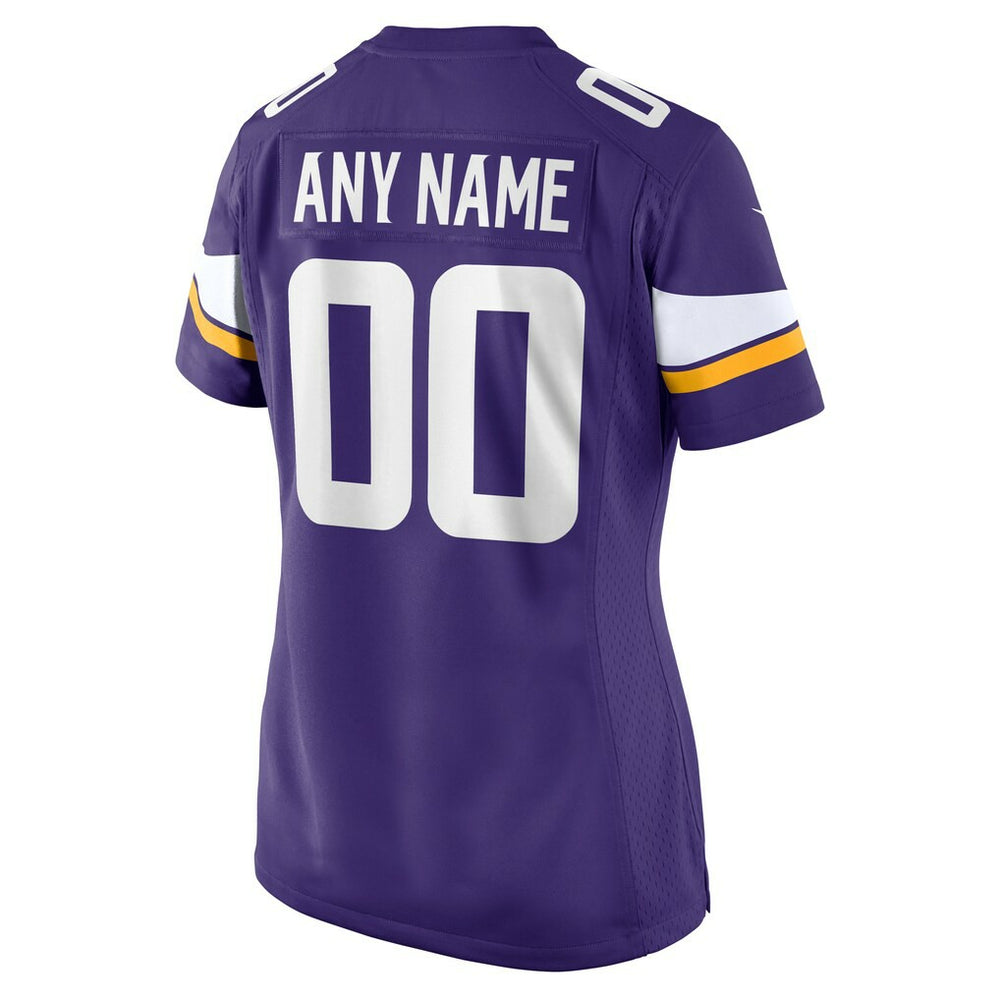 Minnesota Vikings Women's Custom Game Jersey - Purple Jerseys