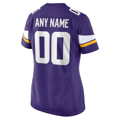 Minnesota Vikings Women's Custom Game Jersey - Purple Jerseys