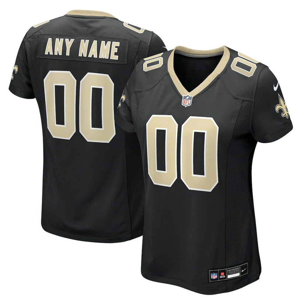 New Orleans Saints Women's Custom Game Jersey - Black Jerseys