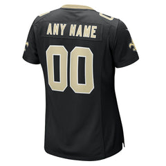 New Orleans Saints Women's Custom Game Jersey - Black Jerseys
