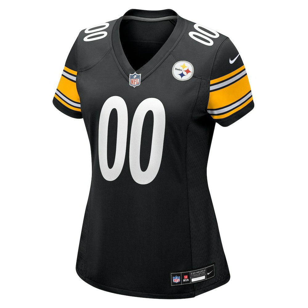 Pittsburgh Steelers Women's Custom Game Jersey - Black Jerseys