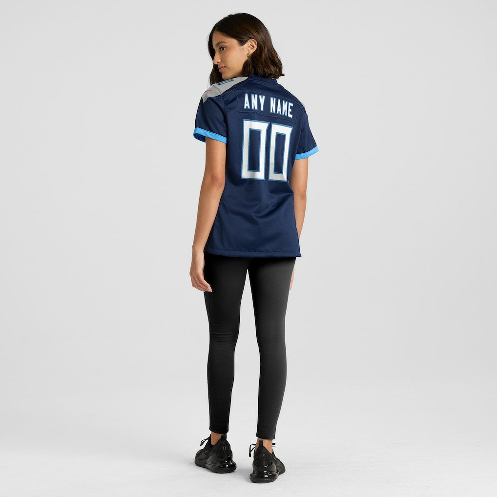 Tennessee Titans Women's Custom Game Jersey - Navy Jerseys