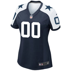 Dallas Cowboys Women's Alternate Custom Game Jersey - Navy Jerseys