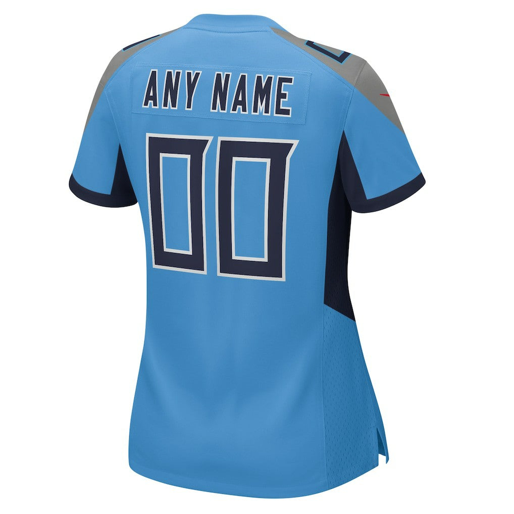 Tennessee Titans Women's Alternate Custom Game Jersey - Light Blue Jerseys