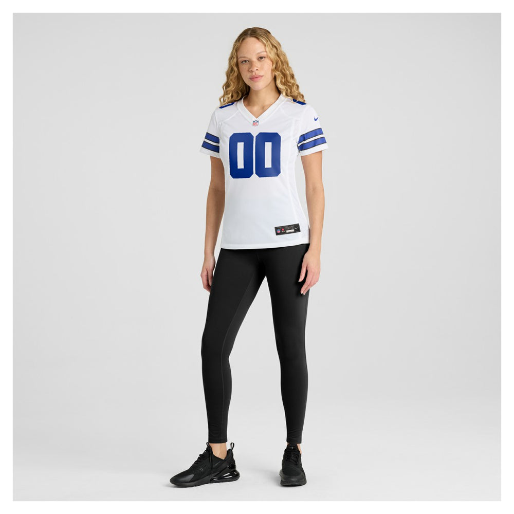 Dallas Cowboys Women's Custom Game Jersey - White Jerseys