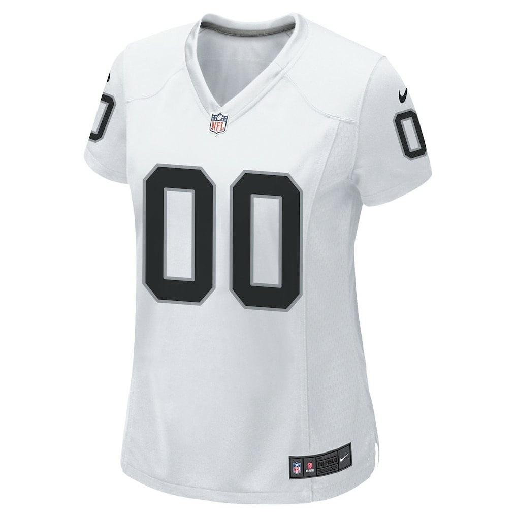 Las Vegas Raiders Women's Custom Game Jersey - White Jerseys