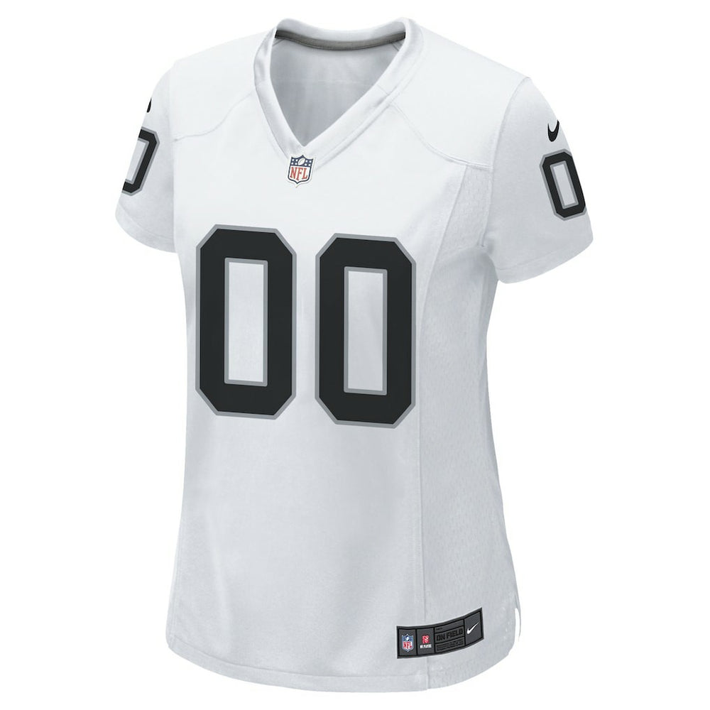 Las Vegas Raiders Women's Custom Game Jersey - White Jerseys