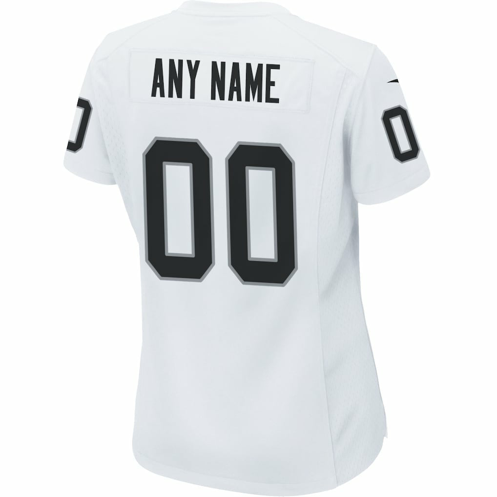 Las Vegas Raiders Women's Custom Game Jersey - White Jerseys