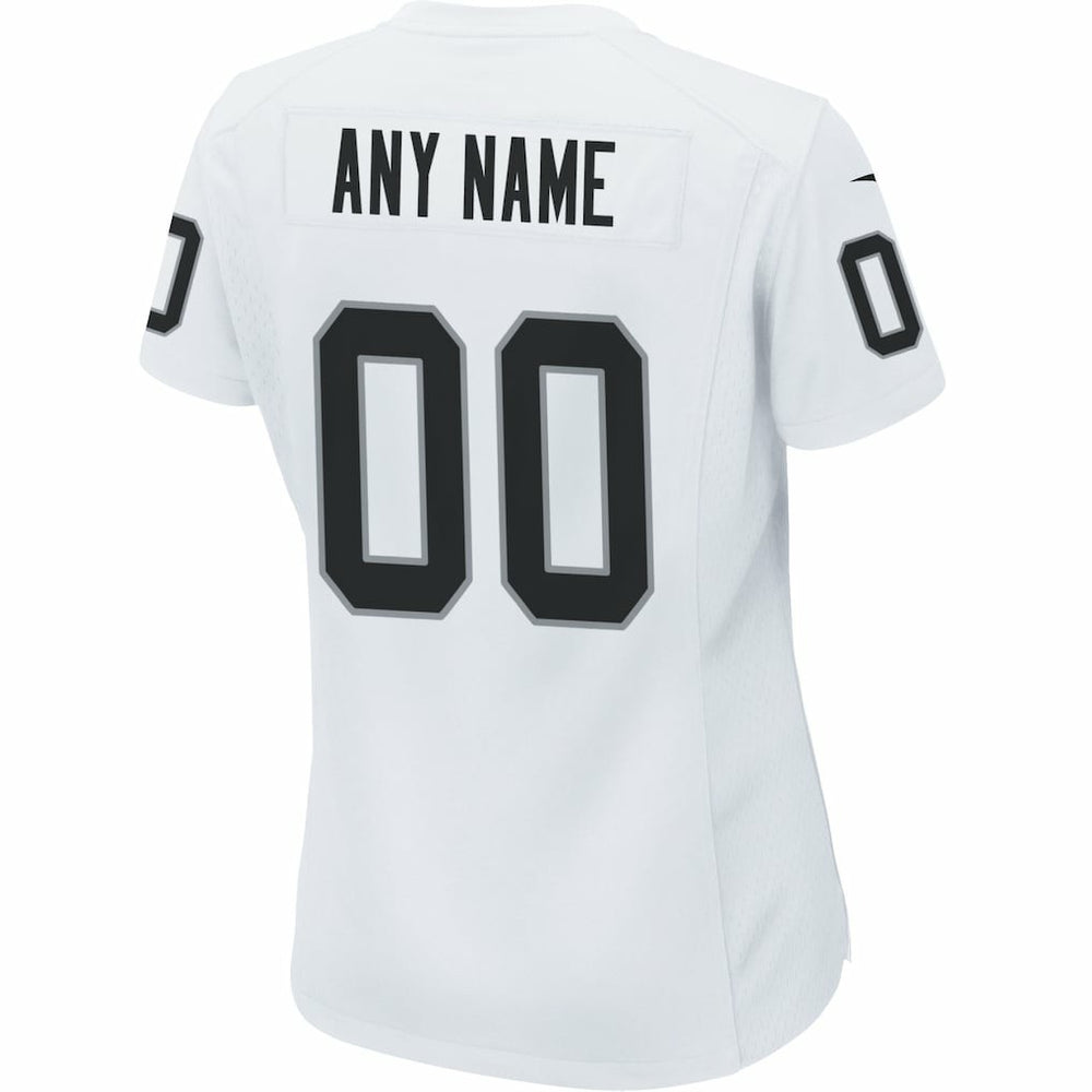 Las Vegas Raiders Women's Custom Game Jersey - White Jerseys