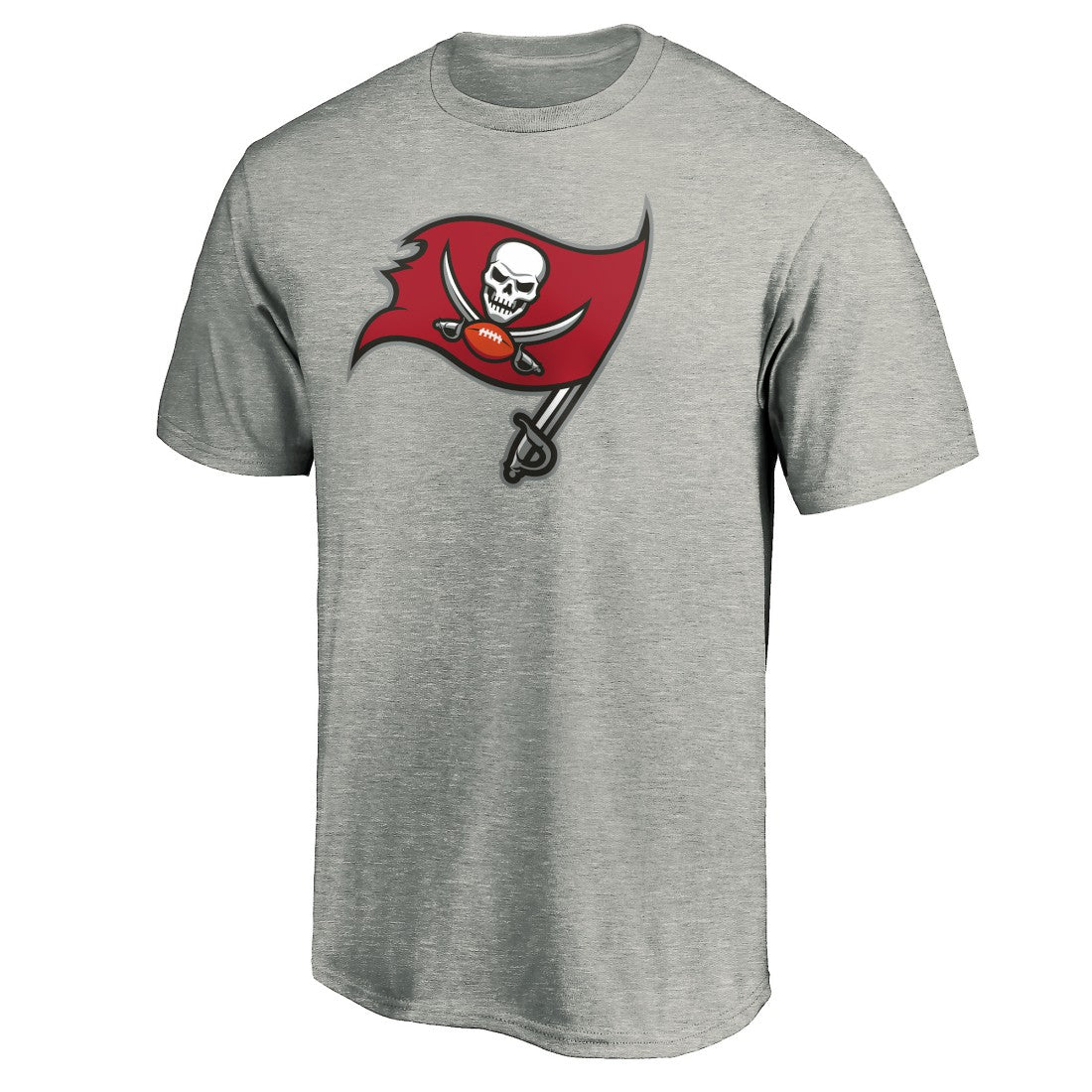 Tampa Bay Buccaneers Primary Logo T-Shirt - Heather Gray T-shirts