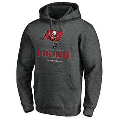 Tampa Bay Buccaneers Team Lockup Pullover Hoodie - Heather Charcoal Hoodies
