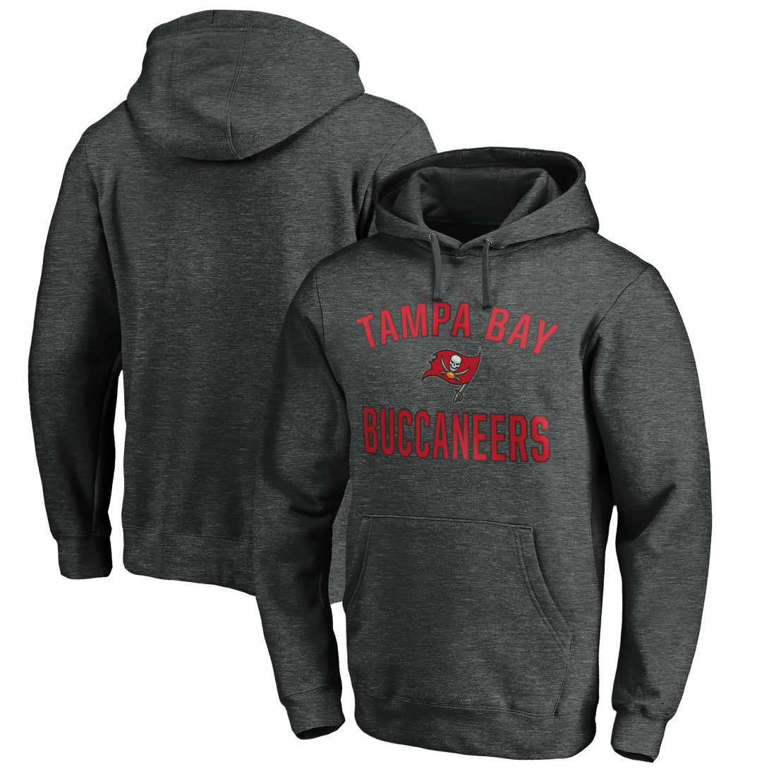 Tampa Bay Buccaneers Victory Arch Pullover Hoodie - Heather Charcoal Hoodies