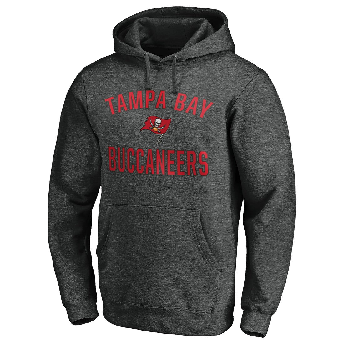 Tampa Bay Buccaneers Victory Arch Pullover Hoodie - Heather Charcoal Hoodies