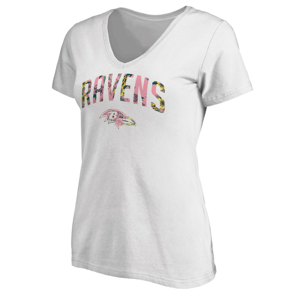 Baltimore Ravens Women's Floral Arch T-Shirt - White T-shirts
