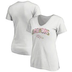 Denver Broncos Women's Floral Arch T-Shirt - White T-shirts