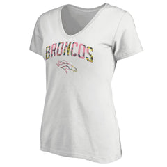 Denver Broncos Women's Floral Arch T-Shirt - White T-shirts