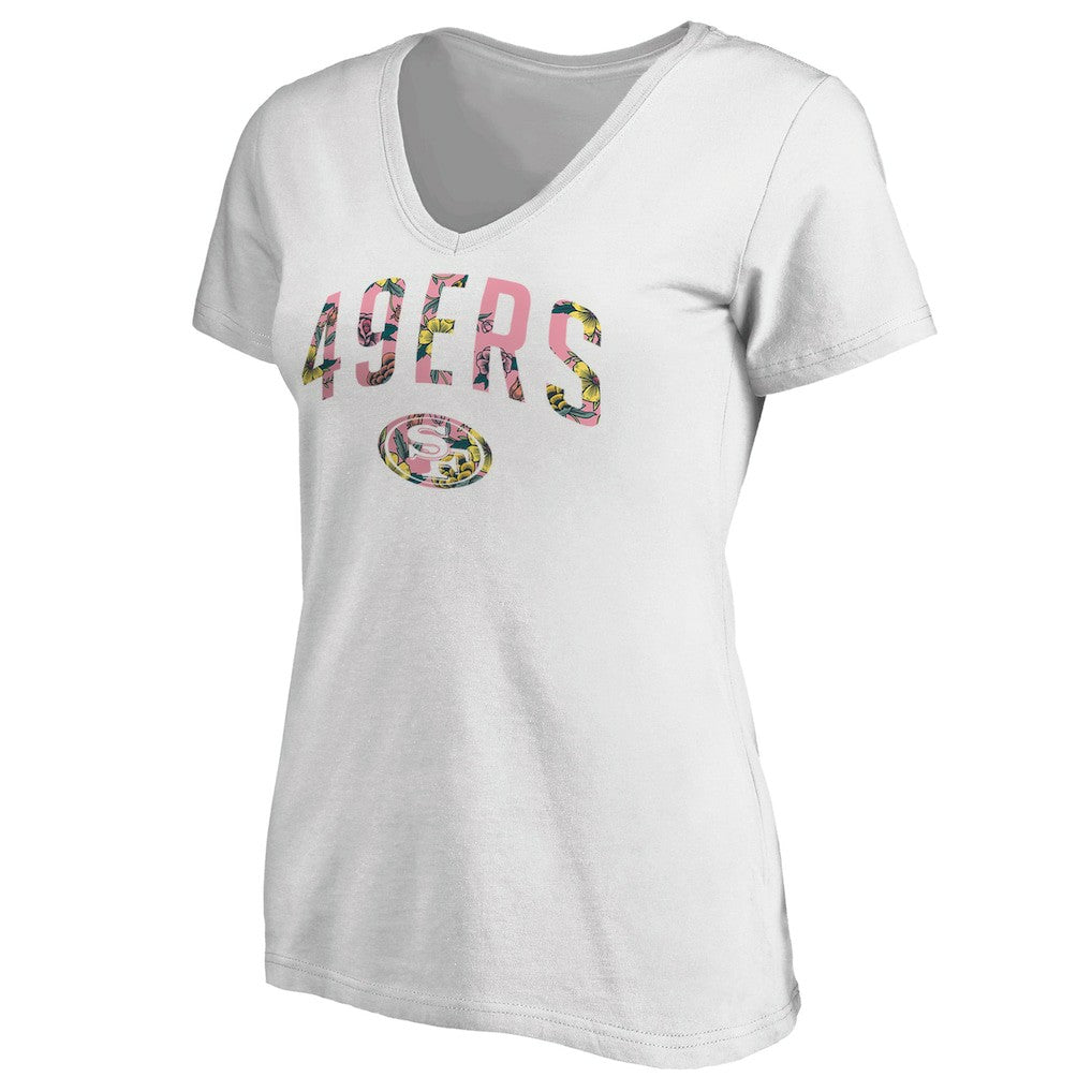 San Francisco 49ers Women's Floral Arch T-Shirt - White T-shirts