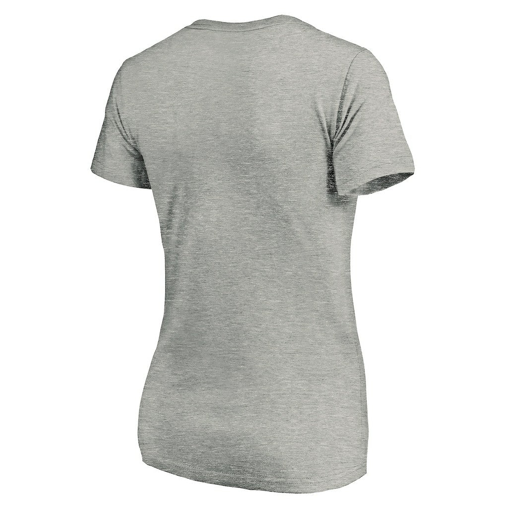 Atlanta Falcons Women's Primary Logo V-Neck T-Shirt - Heather Gray T-shirts