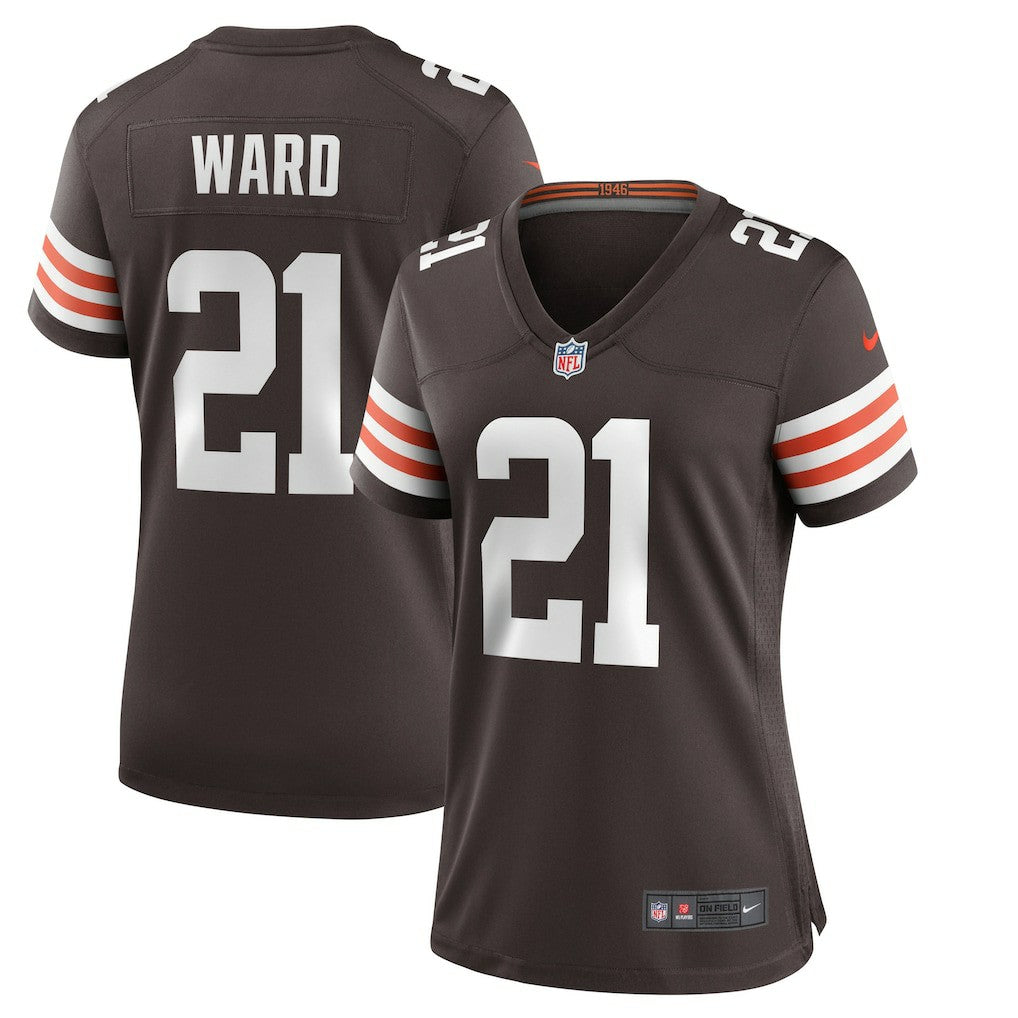 Denzel Ward Cleveland Browns Women's Player Game Jersey - Brown Jerseys
