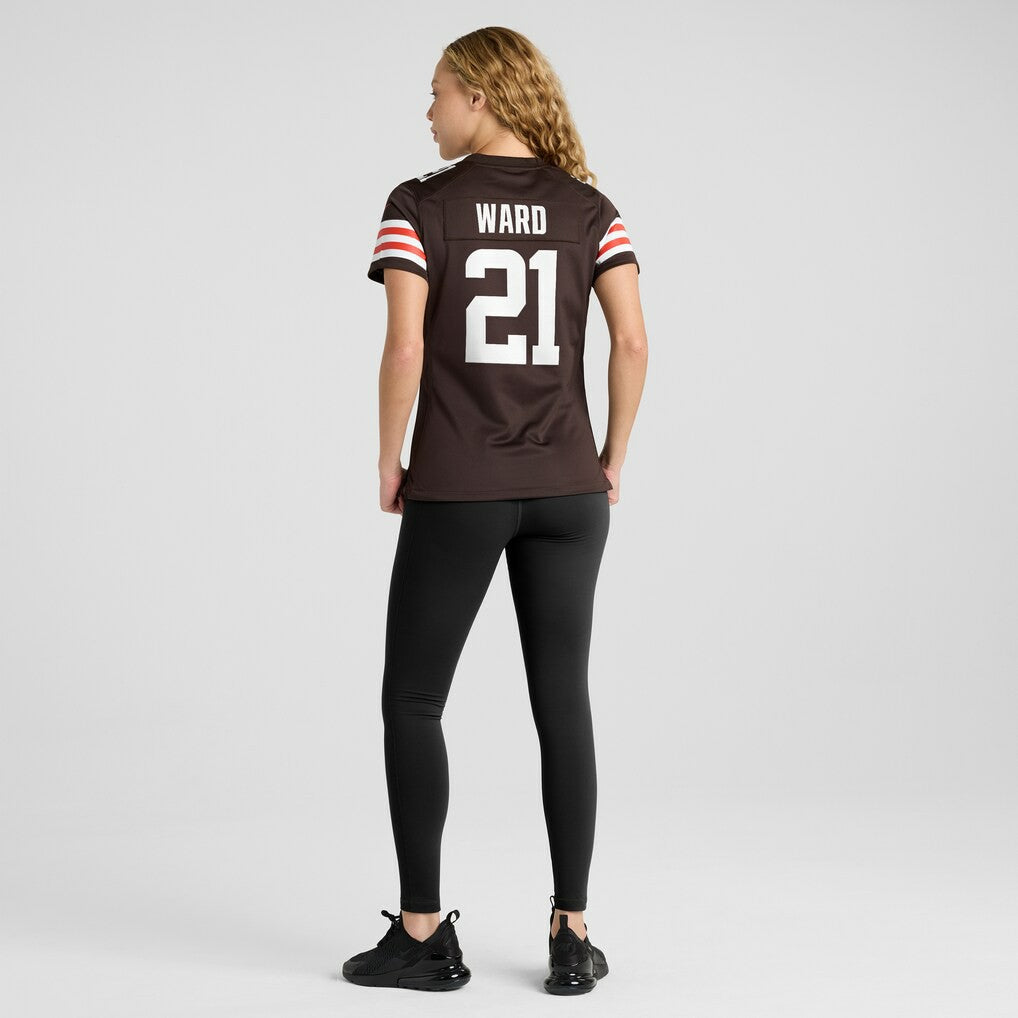 Denzel Ward Cleveland Browns Women's Player Game Jersey - Brown Jerseys