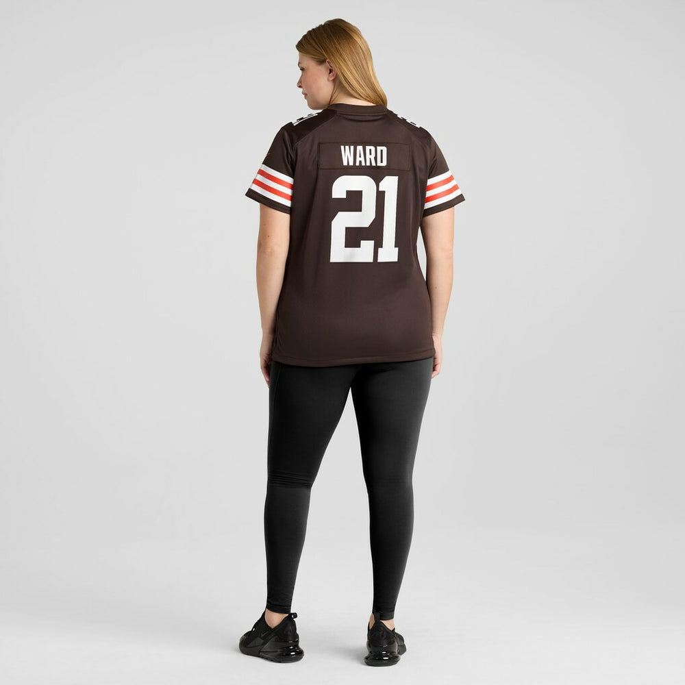 Denzel Ward Cleveland Browns Women's Player Game Jersey - Brown Jerseys