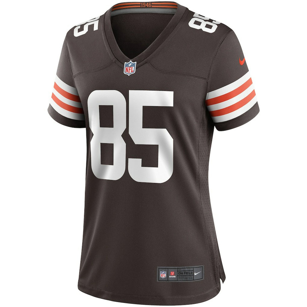 David Njoku Cleveland Browns Women's Player Game Jersey - Brown Jerseys